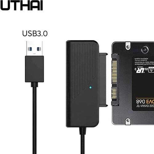UTHAI T35 HDD Adapter of SSD USB3.0 Type-C to SATA3 Converter Cable For 2.5 Inch SATA Hard Drive Disk SSD 5Gbps JMS578 Chip