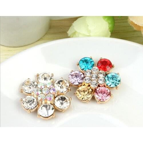 Free Shipping Wholesale 50pcs/lot 23mm Rhinestone Flatback Button For Hair Flower Wedding Invitation MEIM007