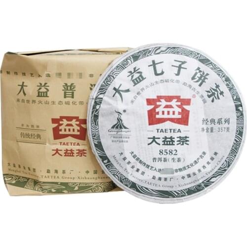 2010 TAETEA 8582 Shen Puer Chinese Tea Batch 002 Dayi Raw Puer Chinese Tea 357g