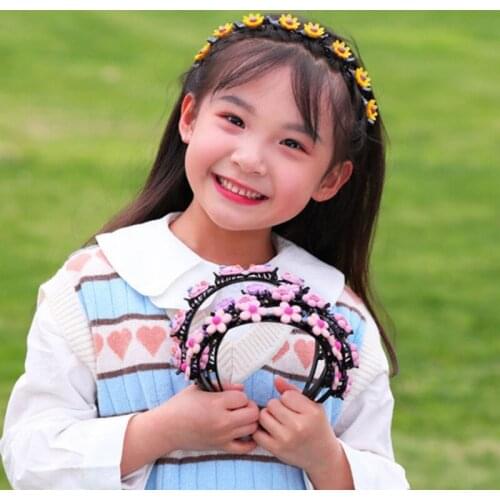 Children Cute Acrylic Cartoon Flower Bow Hairbands Baby Girls Lovely Hair Hoop Headbands Kids Hair Accessories