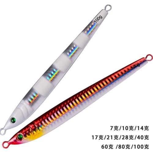 Для рыбалки Metal Jig Bass Fishing Lures Fishing Tackle Saltwater bait 7-100g Jigging Lure Hard Artificial Baits Tuna Trolling