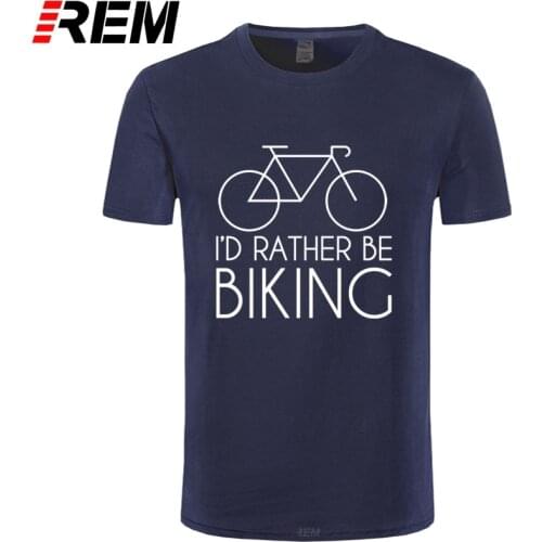 Id Rather Be Biking T-SHIRT Tee Cyclinger Funny Birthday Gift 123t Present for Him Comical Shirt MenS T Shirt Short Sleeve