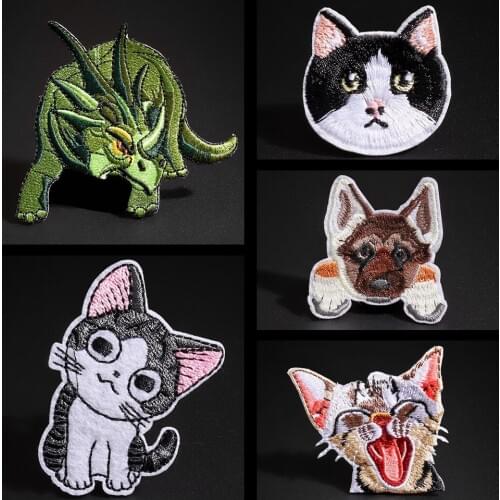 Animals clothing patches dinosaur cute cat and dog Badge logo Decorative accessories for students' clothing boy and girl