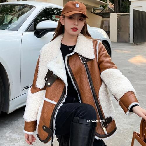 LAJWMPLXLS Womens Winter Leather Jackets
