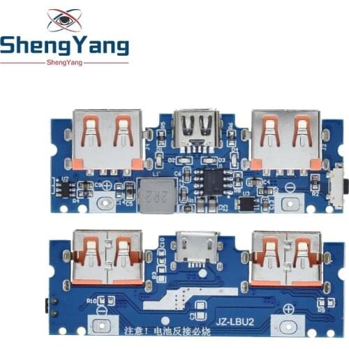 Micro/Type-C USB 5V 2.4A Dual USB 18650 Boost Battery Charger Board Mobile Power Bank Accessories For Phone DIY