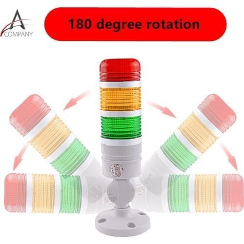 Multi layer warning light three color LED warning light signal tower light machine tool light with buzzer Collapsible