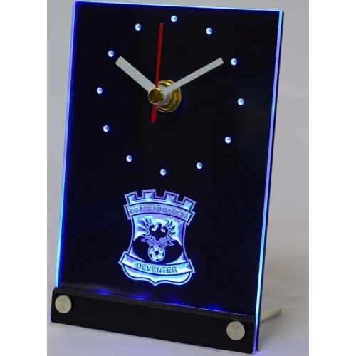 Tnc1027 Go Ahead Eagles Eerste Divisie Netherlands 3D LED Table Desk Clock