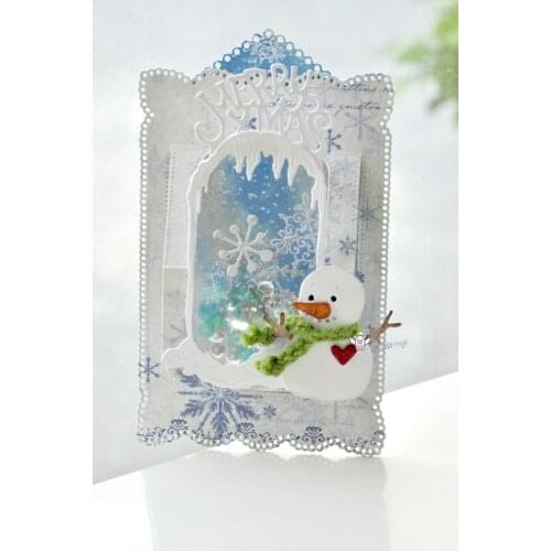 Mmao Crafts Metal Steel Cutting Dies New Snowman decoration Stencil For DIY Scrapbooking Paper/photo Cards Embossing Dies