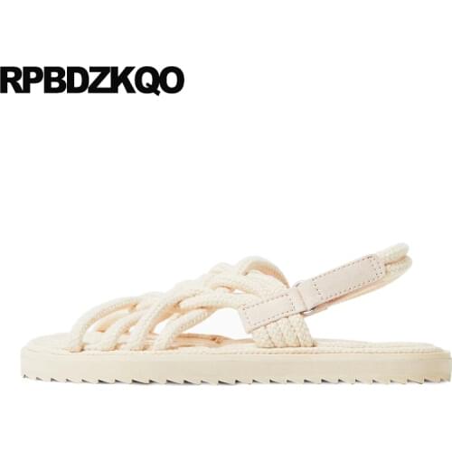 Beige slip on open toe ladies gladiator summer slingback designer black roman shoes large size women sandals flat casual plus