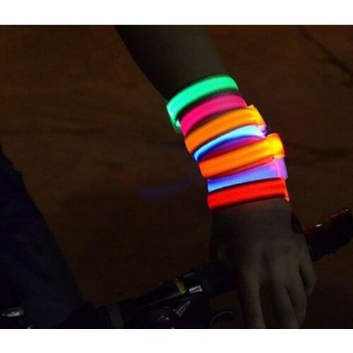 KTV Club Dance Party Concert Glowing Supplies LED Flashing Wrist Band Bracelet Arm Band Light Up Dance Jogging Glow in dark