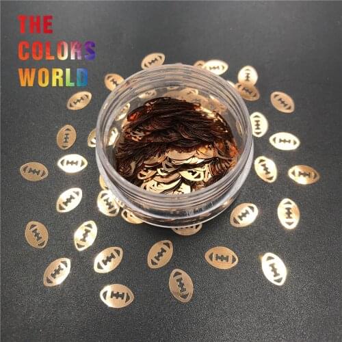 TCT-507 Rugby Ball Football Nails Glitter uñas Nail Art Decoration Body Art Tumblers Crafts Festival Accessories Party Suppliers