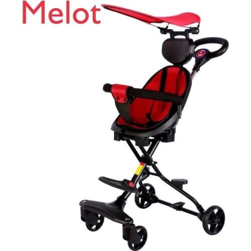 Baby Walking Tool Trolley High Landscape Lightweight Folding Child Baby Baby Can Sit and Lie Two-Way with Baby Baby Durable