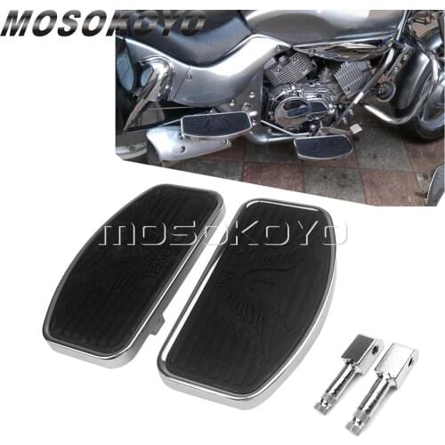 Universal Motorcycle Rear Passenger Foot Pegs Rider Floorboards Footboard For KAWASAKI Vulcan SUZUKI Intruder Volusia 400 800