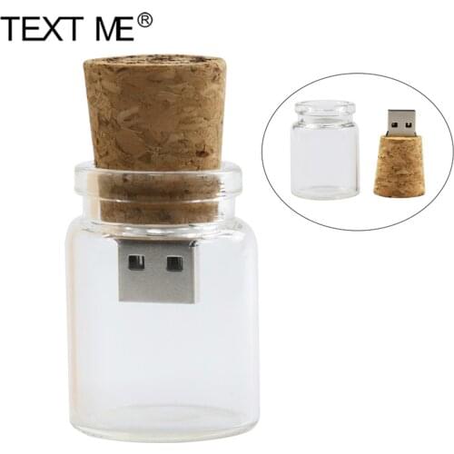 TEXT ME 64GB usb flash drive pen drive 4GB 8GB 16GB 32GB usb2.0 New style drifting bottle usb pendrive gift u disk