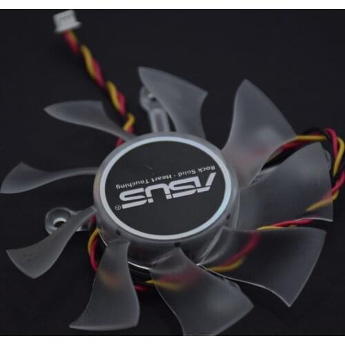 Ystech YD128015EL 75mm Graphics Grafikkarte VGA Kuhler Lufter Ersatz 4x43mm 12 v 0.46a 3 draht 3pin fur asus gts250 HD4870