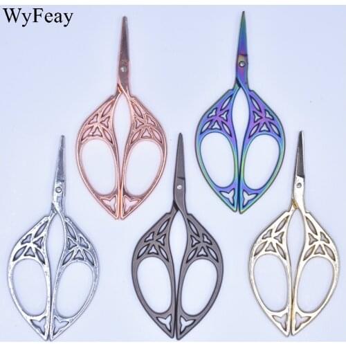 Stainless Steel Stitch Retro Vintage Antique Embroidery Sewing Tailor Scissor Handicraft Fabric Needlework Shears Tools Supplies
