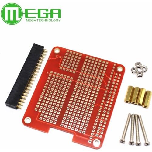 DIY Proto HAT Shield for Raspberry Pi 3 and Raspberry Pi 2 Model B / B+ / A+ ( Red)