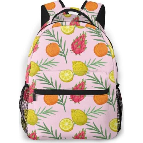 2021 Travel Backpacks Tropical Fruit Pattern Girl Backpack For Women Large Capacity School Bag For Teenage