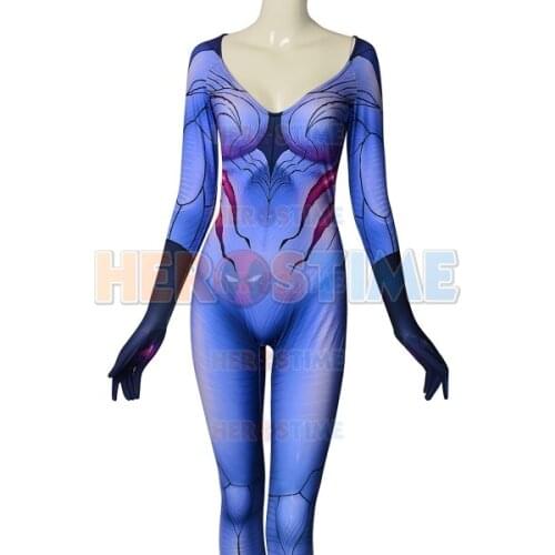 New Kaisa Girl Cosplay Costume 3D Print Spandex High Quality Cosplay Halloween Costume for woman zentai bodysuit
