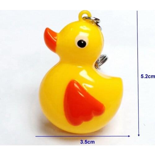 12 pcs Duck Pendant with key Chain Ring Vintage Charm Favour Pinata School Bag Filler Birthday Party Favors Gift Novelty Prize