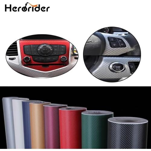 127*30CM 3D Carbon Fiber Vinyl Car Wrapping Foil Carbon Fiber Car Decoration Sticker Multi Color Auto 3D Stickers