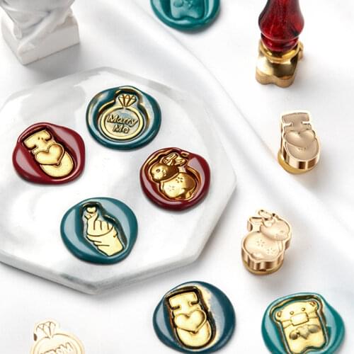 3D Irregular Stamp Head Custom DIY Vintage Odd Heads Wax Seal Retro Relief Stamps Postage Journal Wedding Art Gifts Envelope