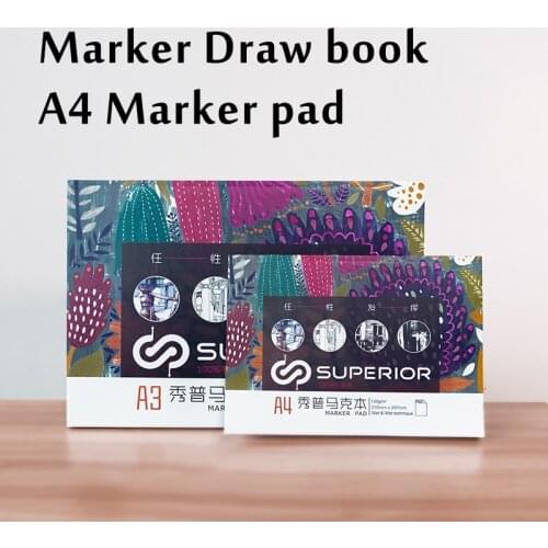 A4 Marker Pad 25 Sheets Marker Sketch Book Paper For Drawing Painting Student Coloring Design Stationery