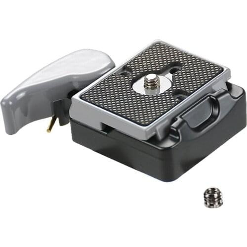 Quick Release Plate with QR Adapter and 1/4'' to 3/8'' Screw Adapter Compatible for manfrotto 200PL-14 Plate