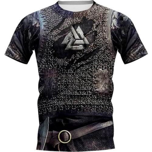 Viking Armor 3D Printed t shirts women for men Summer Casual Tees Short Sleeve T-shirts Short Sleeve Drop Shipping 07