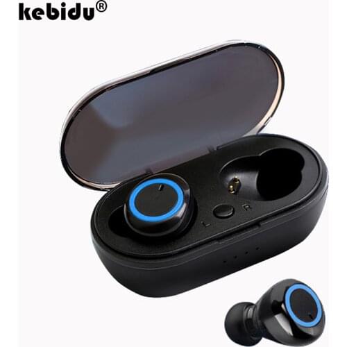 Kebidu Gaming Earphone TWS Wireless Bluetooth 5.0 Earphone Wireless Stereo in-Ear Earbuds Handsfree with Mic Headset
