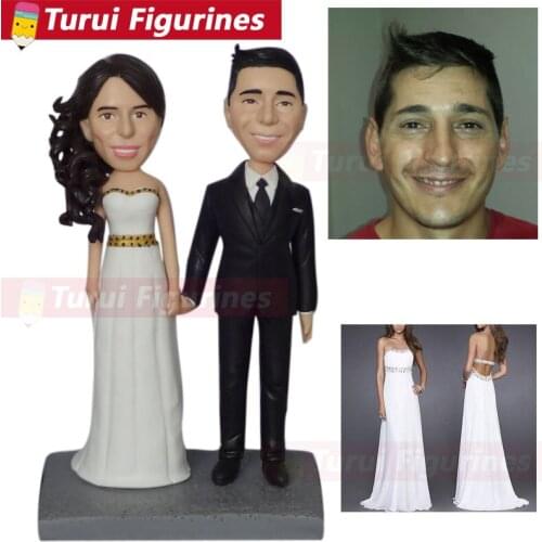 Custom-made 3D Sculptures from your photos wedding cake topper from photos pictures statuette from pictures buy bobblehead dolls