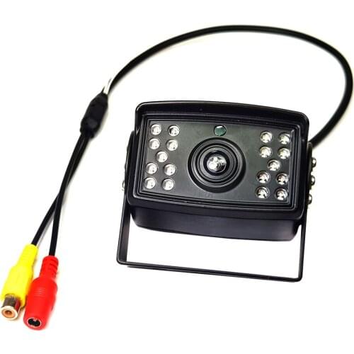 DC 12~24V Car backup Camera, CCD BUS Truck Camera 18 IR lights Rear View Reverse parking Camera 15m 10m video cable Night vision