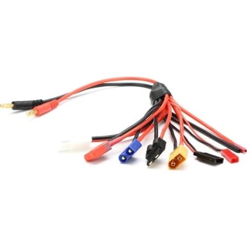 9 in 1 Multifunctional Charger 4.0mm Banana Adapter Connector Plug T Tamiya Futaba TRX' XT60 EC3 JST Wire