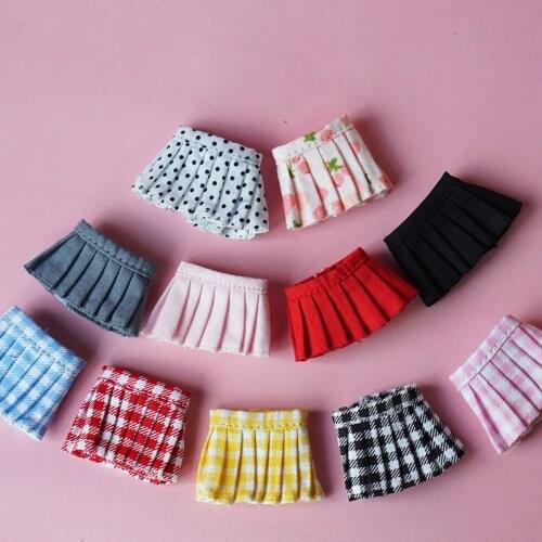 Ob11 baby clothes bjd skirt Cute plaid skirt pleated skirt for obitsu11,GSC,1 / 12bjd doll clothes doll accessories Toy
