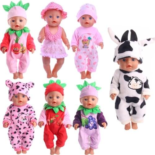 Doll Clothes accessories winter suit cute pajamas fit 43cm baby doll clothes ,Children best Christmas Gift