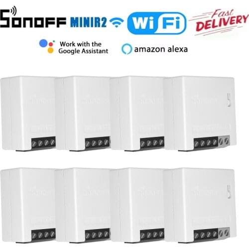 1-50pcs SONOFF MINIR2 (Upgrade) Smart Wifi Switch DIY Smart Home Automation Switches On/OFF Via eWelink App Alexa Google Home