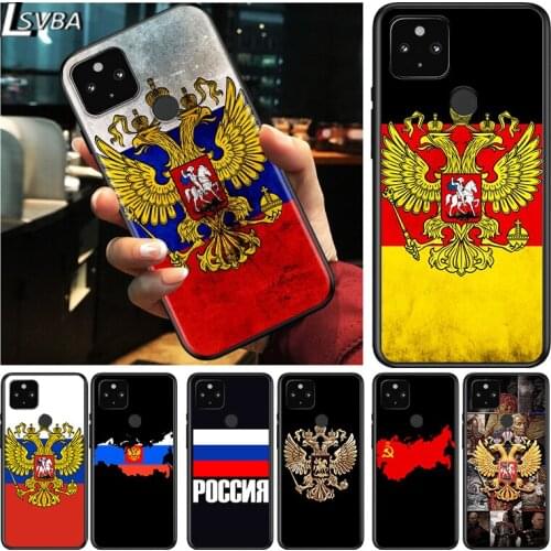 Russia Flag Map Shockproof Cover for Google Pixel 5 4 5A 4A XL 5G Black Phone Case Shell Soft Fundas Coque Capa