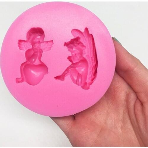 Relief Angel Silicone Mold Cake Decorating Tools DIY Cake Border Fondant Mold Kitchen Baking Chocolate Clay Molds