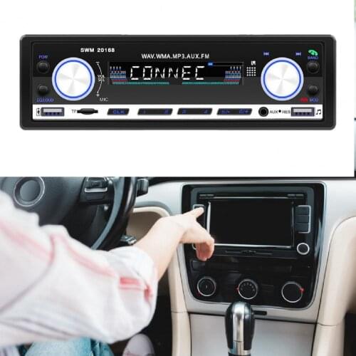 SWM-20168 Car MP3 Player Dual USB Multifunctional Bluetooth In-Car Hands Free MP3 Radio Player Car Multimedia- Player