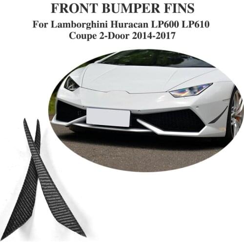 Carbon Fiber Auto Rear Bumper Vents Exterior Scoop Fins Decoration case for Lamborghini Huracan LP600 LP610 Coupe 2 Door 14-17