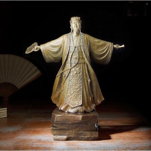 Unique # 2021 HOME office company Business TOP ART statue # Strategist GOD- ZHUGELIANG auspicious FENG SHUI Talisman