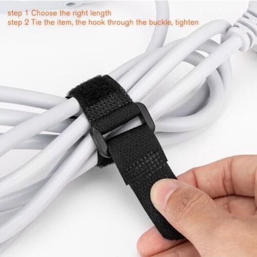 Magic Tape Self Adhesive Reusable Cable Ties Nylon Wire Hook Loop Fastener Strap Cord Ties Harness Cable Organizer Kabelbinder