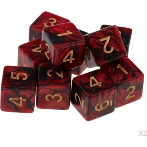 20pcs High Quality Plastic Six Sided 16mm Dice for Replacing Board Game Dice Or Playing Your Own Games