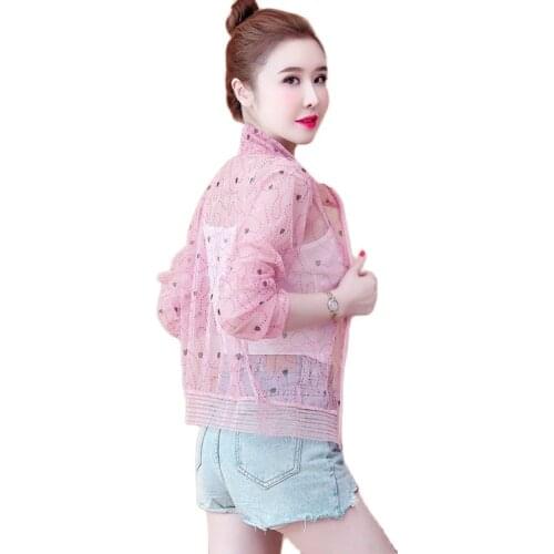 Anti-UV Sun Protection Clothing Ms Summer New Sun Female Short Thin Section Breathable Ladies Jacket Sun Protection Clothing