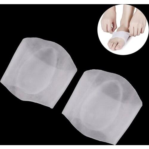 1 Pair Silicone Gel Orthopedic Insoles Flat Feet Arch Support Arch Correction Foot Care 2 Size