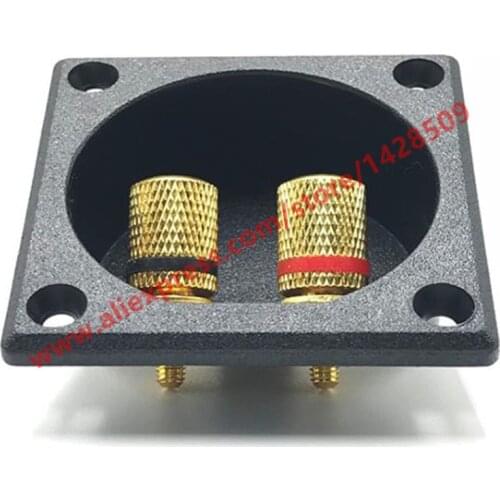 1pc WP2-27 Tetragonum Copper Wiring Terminal Connector ABS 2 PositionsJunction Box Speaker Plug Wiring Board
