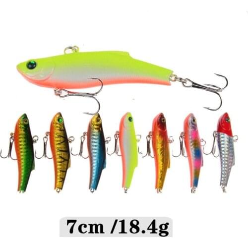 1 PCS Fishing Lures 7cm /18.4g VIB Artificial Lure Make Available 3D Eyes With Lead Inside Diving Bass Wobblers Fishing Tackle