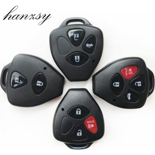 2Pcs 2/3/4 Buttons Car Remote key shell Fob For Toyota Camry Corolla Avalon Venza Reiz RAV4 Crown No Blade