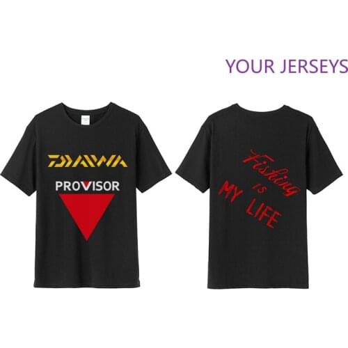 DAIWA 2022 Fishing Clothing Summer Short Sleeve Fishing Is My Life Sunscreen Breathable Clothes Anti-UV Ultrathin Fishing Shirt