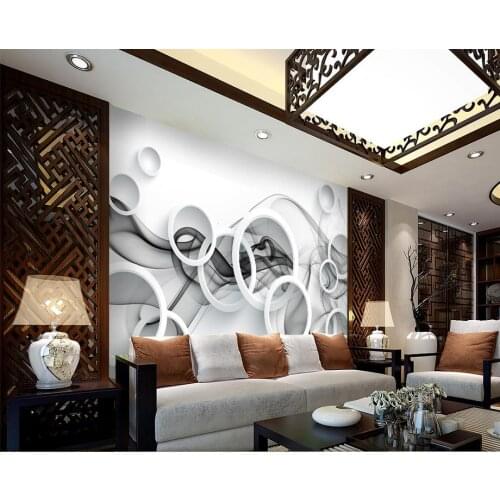 3d wallpaper for room Smoke circle dynamic lines classic wallpaper for walls mural 3d wallpaper